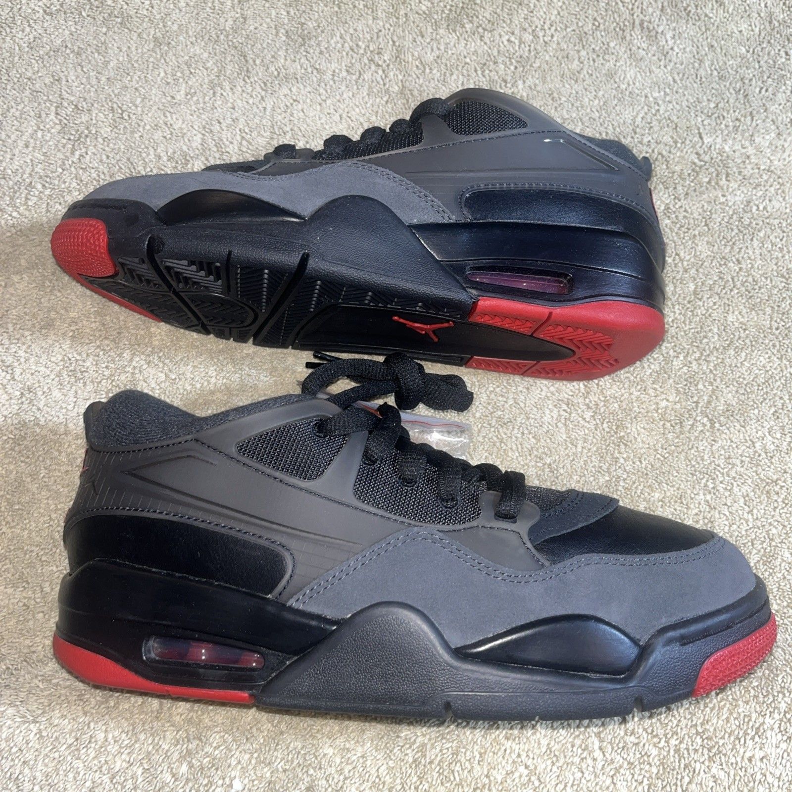 Kids Nike Air Jordan 4 Rm Gs Black Varsity Red Fq7938-060 Sneaker Shoe Trainer